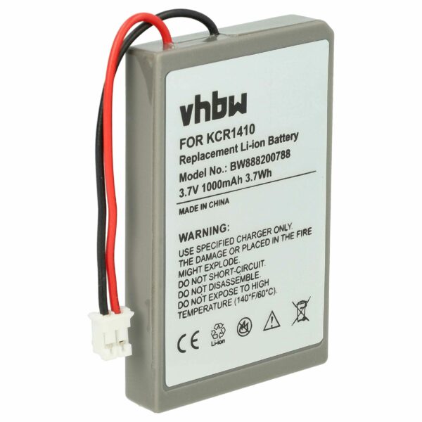 Bateria para Controlador Sony Wireless vhbw - 1000 mAh 3.7V Li-Ion (KCR1410, LIP1522)