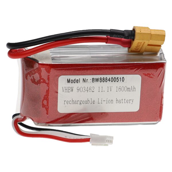 Bateria para Modelos de Radiocontrolo vhbw - 1600 mAh 11.1 V Li-polymer XT60