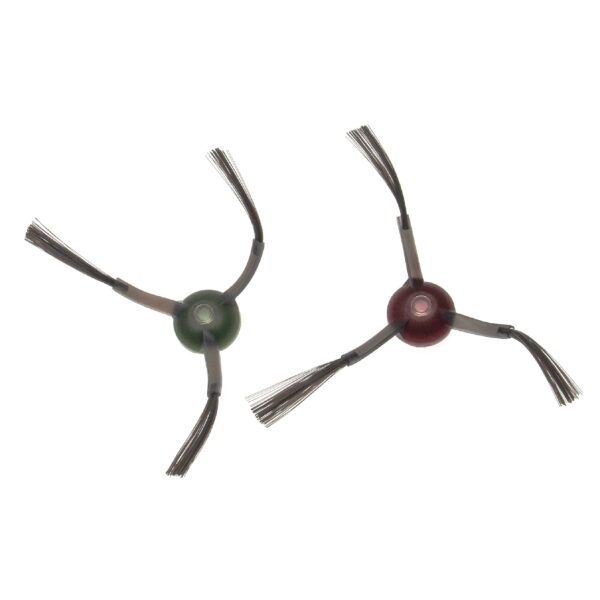 2 Escovas Laterais vhbw para Ecovacs Deebot Ozmo 950, 920 - Vermelho e Verde