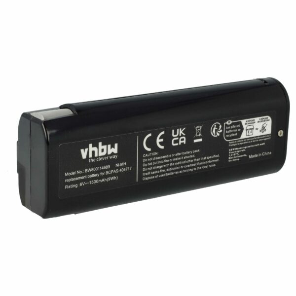 Bateria vhbw 6V 1500 mAh NiMH para Paslode 900421, 900400, 900420, 404400, 404717
