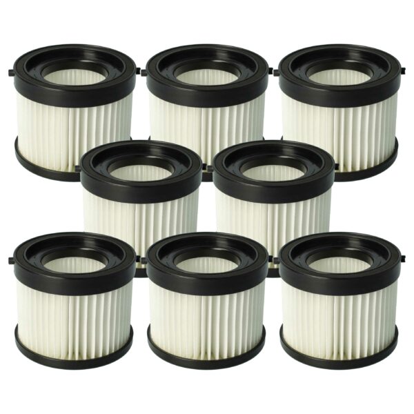 8x Filtro de Substituição vhbw para Aspirador Milwaukee BTI 4931454785