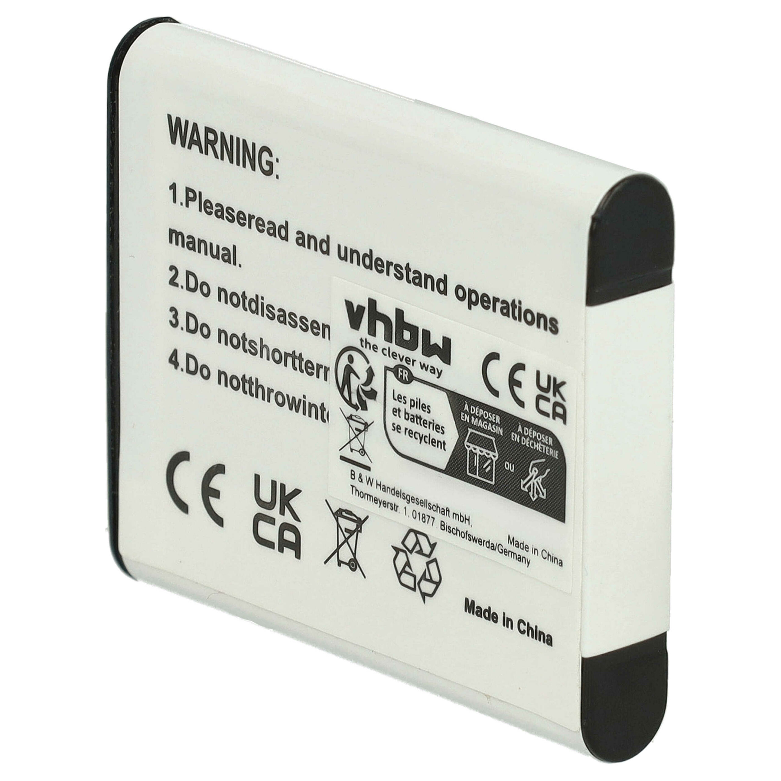 Bateria vhbw compatível com Casio NP-10, NP-150 - 600mAh, 3.7V, Li-Ion - Image 9