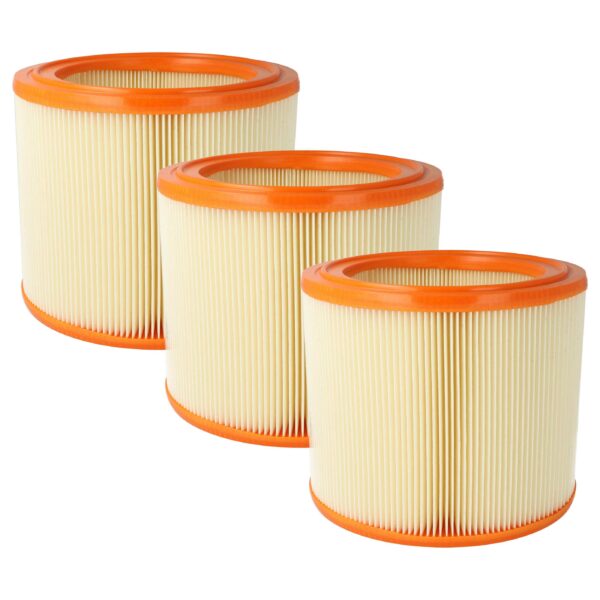 Pack 3x Filtro Pregueado vhbw Compatível Festool/Makita/ALTO/WAP/Nilfisk 60077