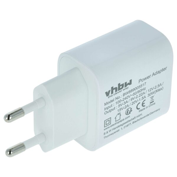 Adaptador de Alimentação Universal vhbw para Huawei, Toshiba, Google, Lenovo e outros - 5/9/12/15/20V