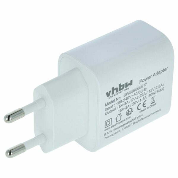 Adaptador de Alimentação Universal vhbw para Huawei, Toshiba, Google, Lenovo e outros - 5/9/12/15/20V