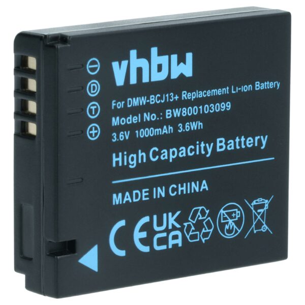 Bateria vhbw para Leica BP-DC10E, BP-DC10 - 1000mAh, 3.6V, Li-Ion com Chip de Informação