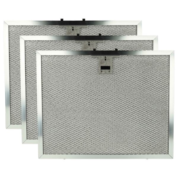 3x Filtro de Gordura Metal Longa Duração vhbw - Compatível Miele 8258241, 4002515643143
