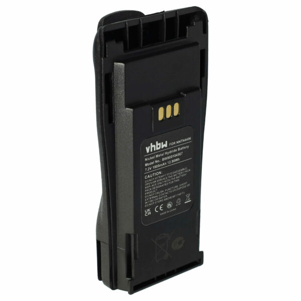 Bateria vhbw para Motorola CP040, CP200d, DP1400 - 1800 mAh 7.2 V NiMH
