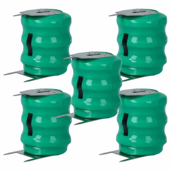 Bateria Recarregável vhbw 3/V80H 3 Pinos 80 mAh 3.6V NiMH para Modelos e Lâmpadas Solares (Pack 5)