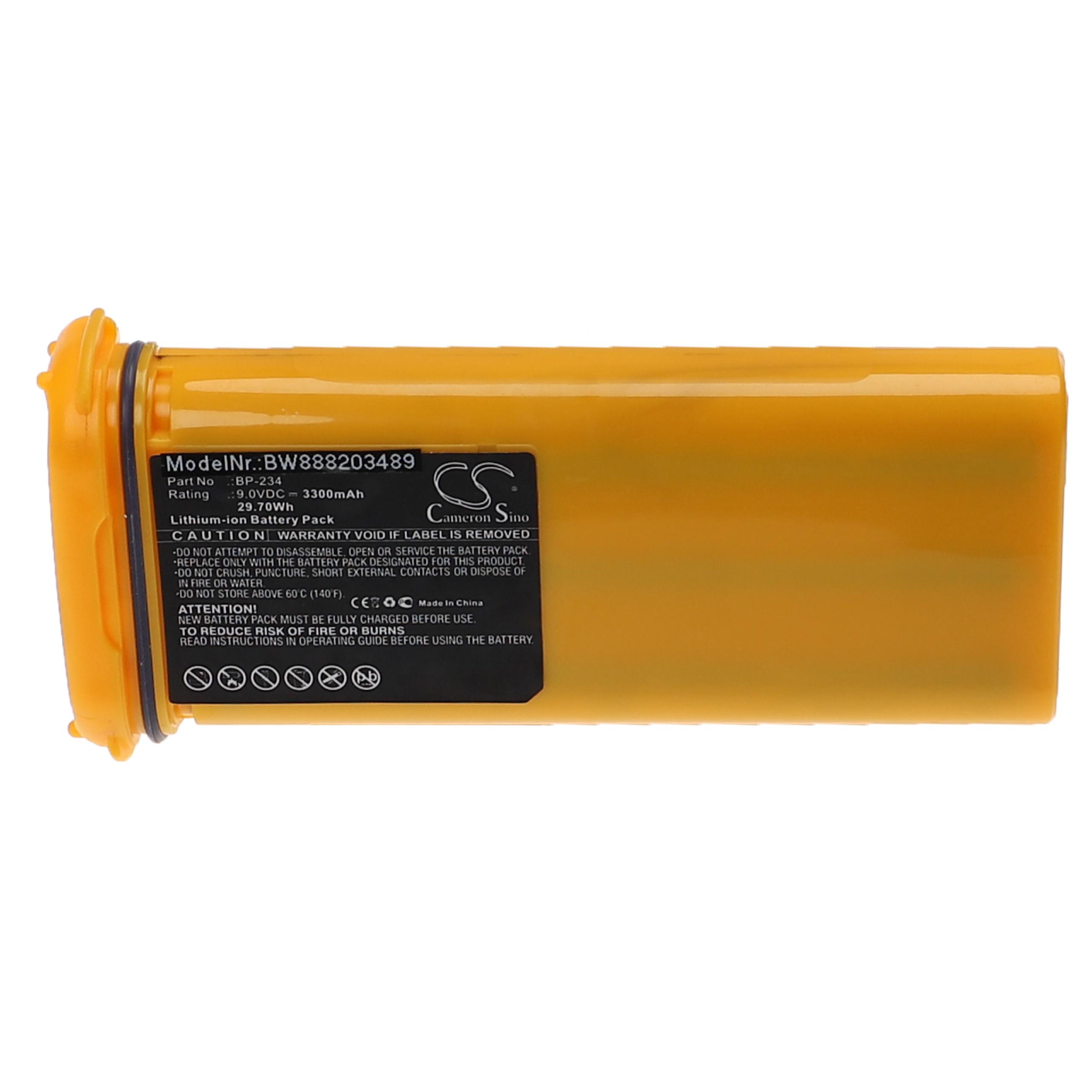 Bateria para Rádio Icom BP-234 vhbw 3300 mAh 9 V Li-Ion