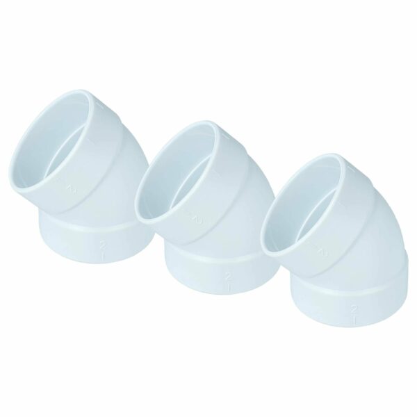 Cotovelo de Mangueira 45° para Aspiradores Centralizados - 68 mm vhbw (Pack 3x)