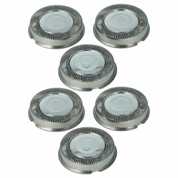 6 Cabeças de Corte Substitutas para Philips HP1917, HQ2 - vhbw Prata