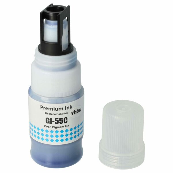 Tinta Ciana Compatível vhbw para Canon GI-55C, 6289C001 - Pigmentada, 40 ml