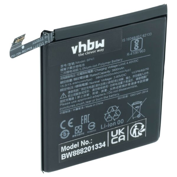 Bateria para Telemóvel vhbw substitui Redmi BP41 - 3900 mAh 3.85 V Li-polímero