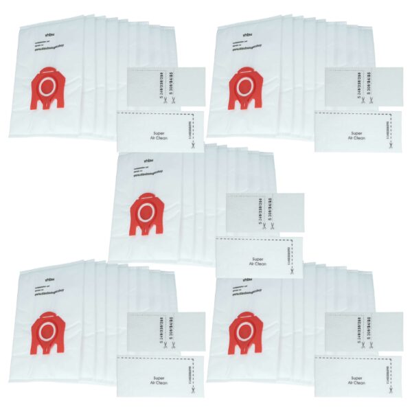 Pack 50x Sacos para Aspirador Miele tipo F/J/M, M 50 - vhbw microfleece