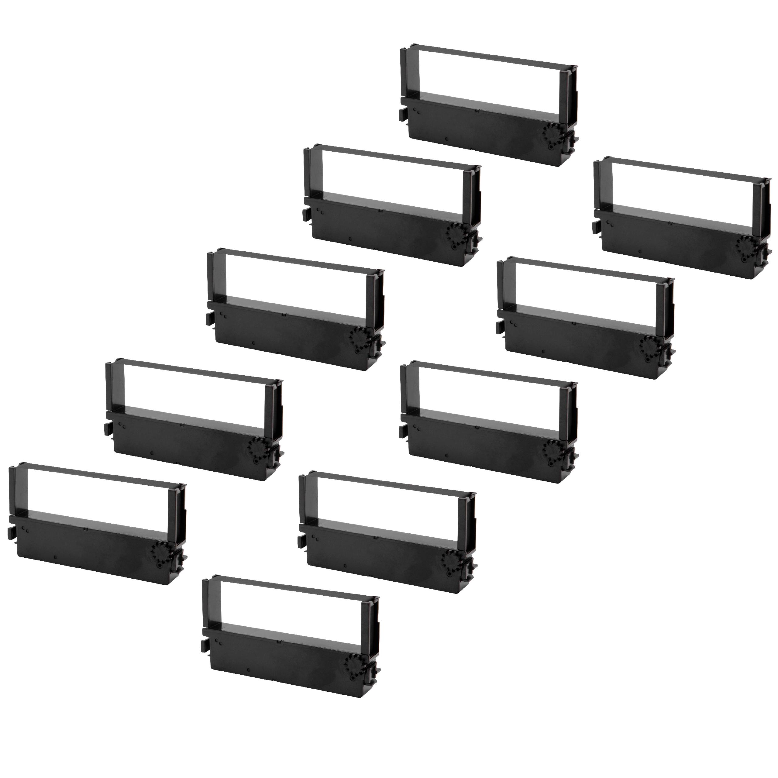 10x Fita de Tinta vhbw substitui Citizen IR41B para Impressora de Matriz de Pontos e Recibos - Preto