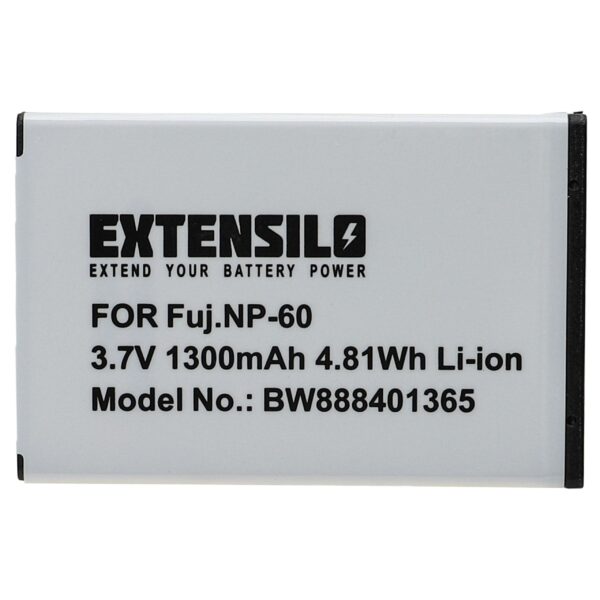 Bateria de substituição Casio NP-30 EXTENSILO - 1300mAh, 3.7V, Li-Ion