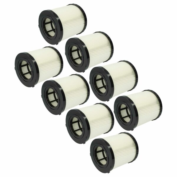 8x Filtro Redondo vhbw Compatível com Aspirador DeWalt DCV5801H, DCV5801H-XJ