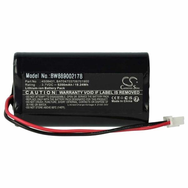 Bateria vhbw 5200 mAh 3.7 V Li-Ion para Sigor Nuindie, Numotion, Villeroy & Boch Seoul 2.0 e Zafferano Poldina