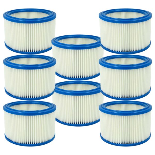 Pack 8x Filtros de Substituição vhbw para Aspiradores Alto Wap 29747 / Hako / Festool / Makita