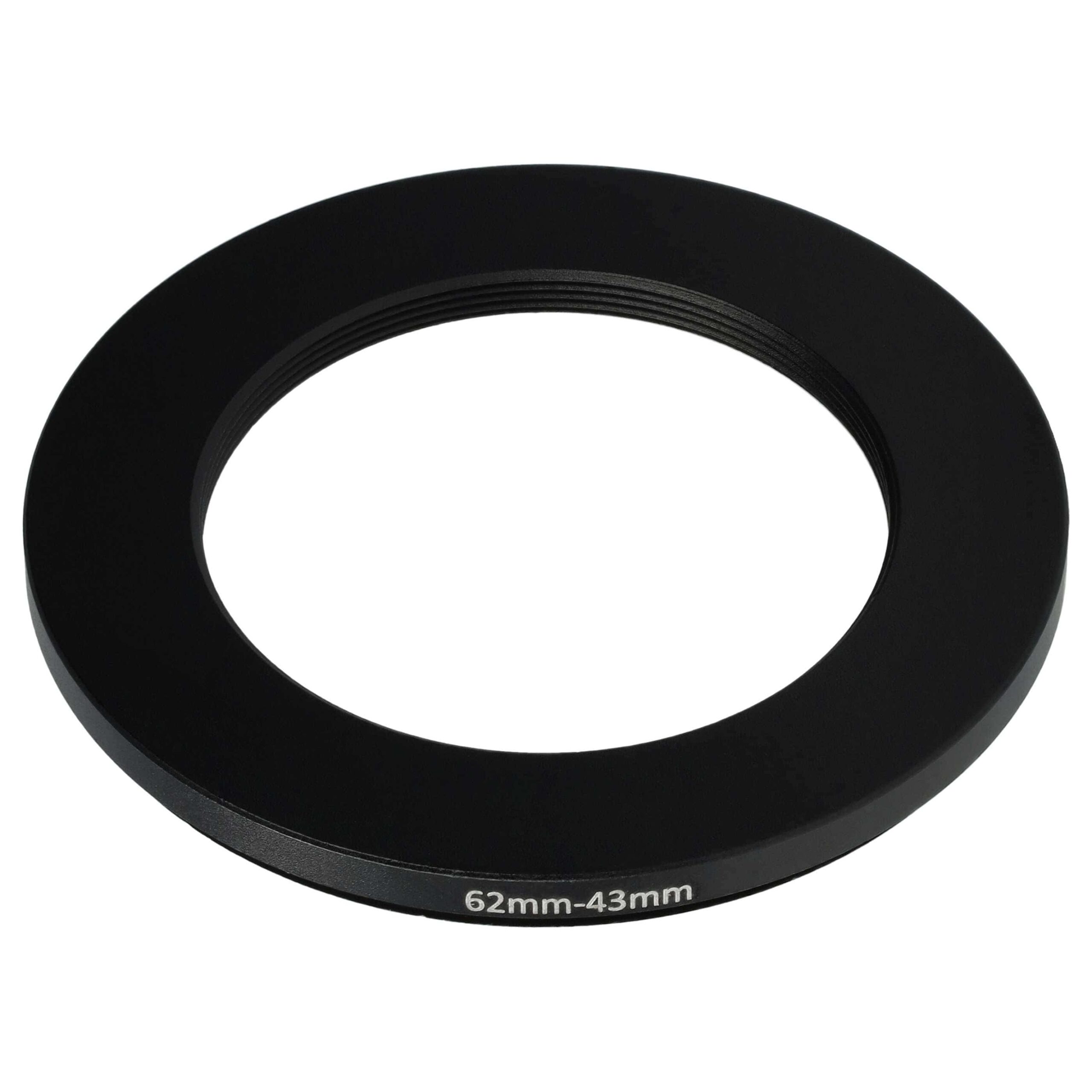 Adaptador Step-Down vhbw de 62 mm para 43 mm para Lentes de Câmara