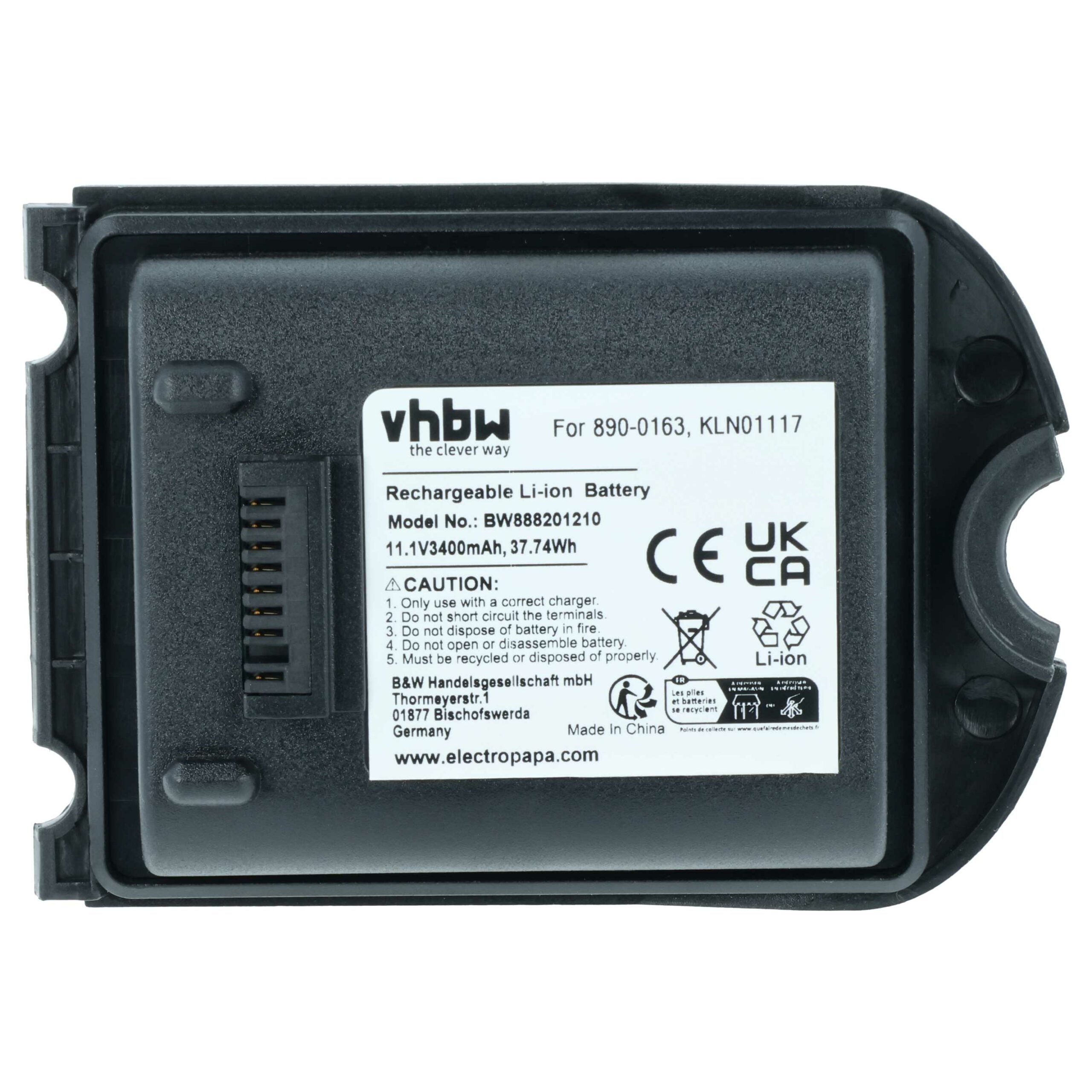 Bateria vhbw 5x para Spectra Precision 990652-004756, 890-0163-XXQ - 3400 mAh 11.1 V Li-Ion - Image 3