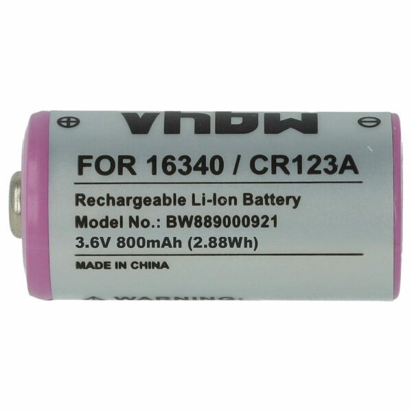 Bateria Universal vhbw 16340/CR123A 800 mAh 3.6V Li-Ion