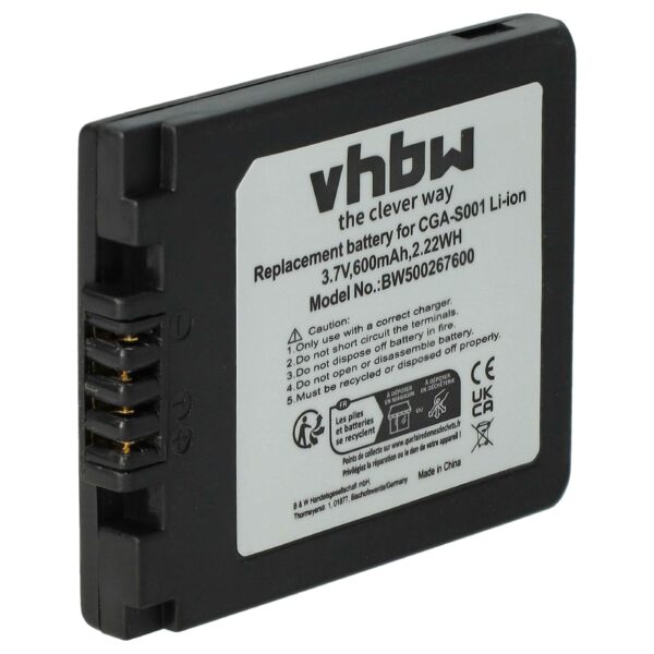 Bateria vhbw para Leica BP-DC2 - 500mAh, 3.6V, Li-Ion