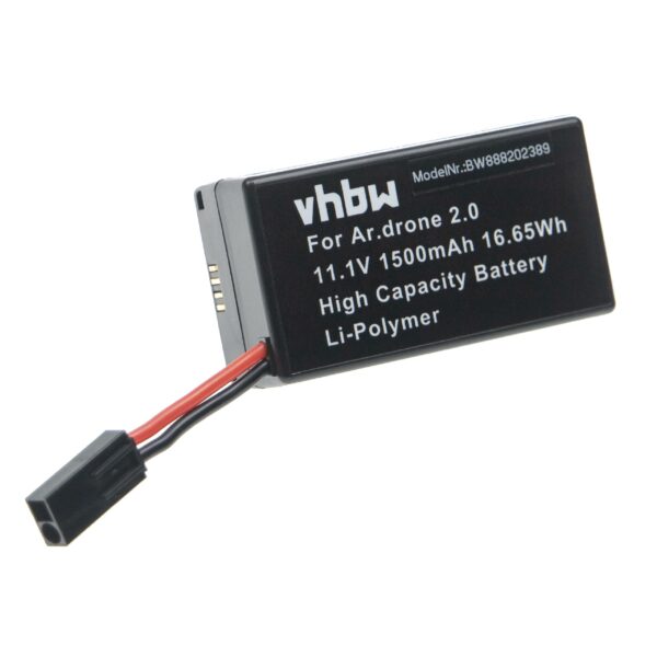Bateria vhbw para Drone Parrot PF070056 - 1500 mAh 11.1 V Polímero de Lítio