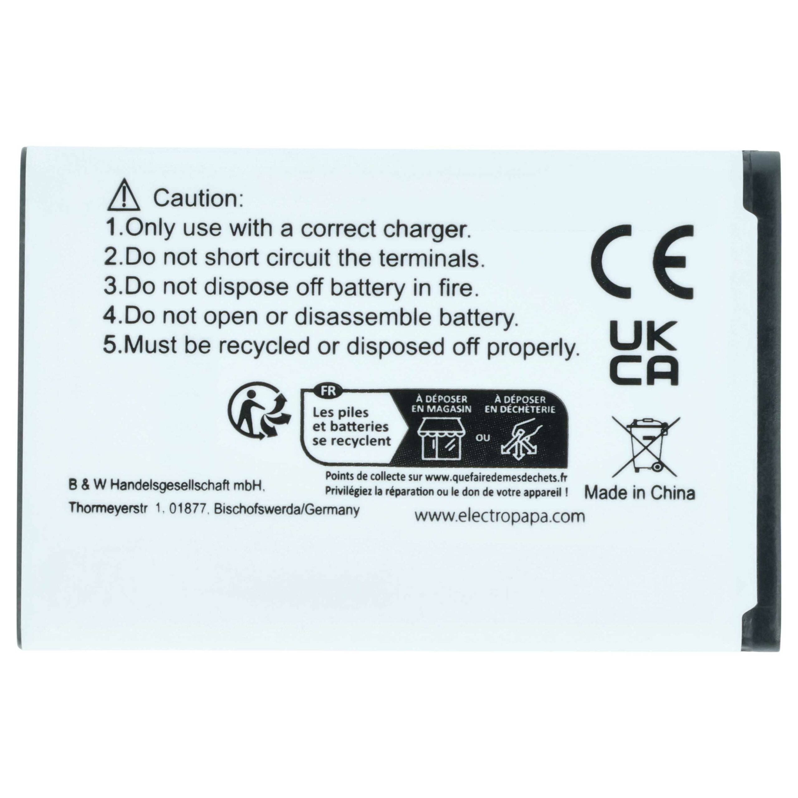 Bateria vhbw para Samsung AB463651BABSTD, AB463651BA, AB463651BC - 700 mAh 3.7 V Li-Ion - Image 4