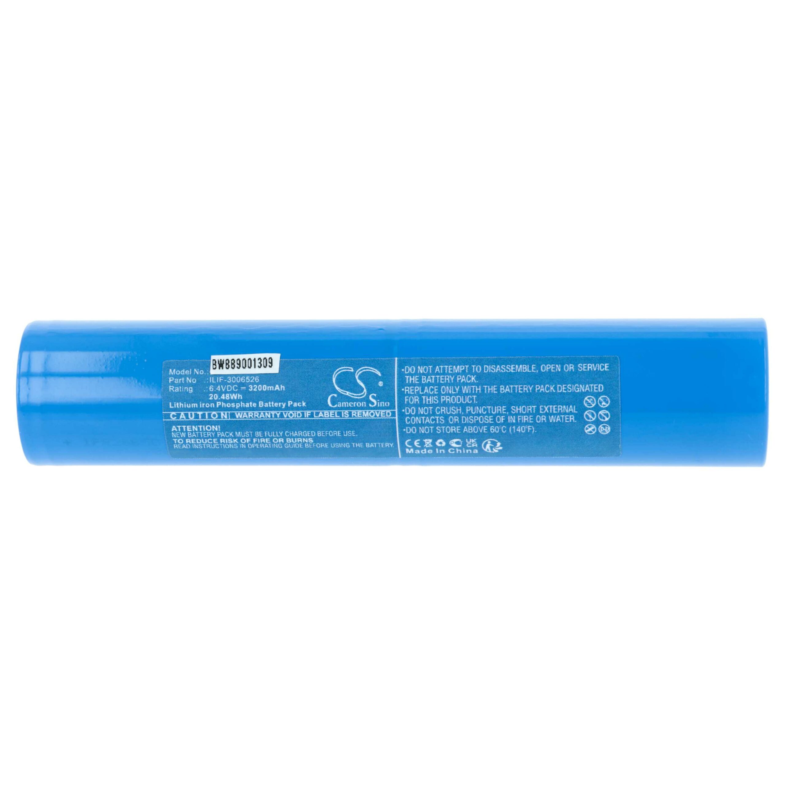Bateria vhbw 6.4 V 3200 mAh Li-Ion para Lanterna Maglite (substitui ILIF-3006526) - Pack 2x - Image 3
