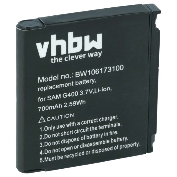 Bateria vhbw para telemóvel Samsung SGH-F260, SGH-G600, SGH-J400 - 700 mAh 3.7 V