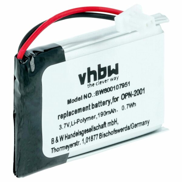 Bateria vhbw para Opticon OPN-2001 - Leitor Códigos Barras - 190 mAh 3.7 V