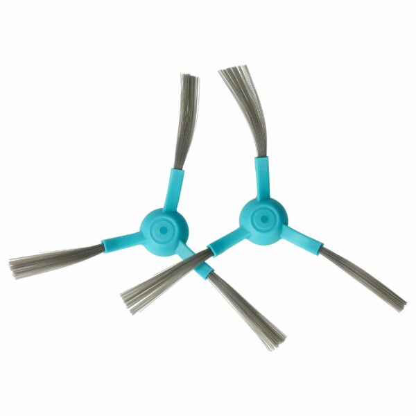 2x Escovas Laterais para Proscenic M6 Pro Aspirador Robô - 3 braços, preto e azul claro