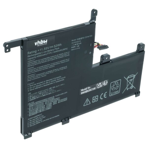 Bateria vhbw para portáteis Asus C31N1703, 0B200-02650100 4500 mAh 11.52 V