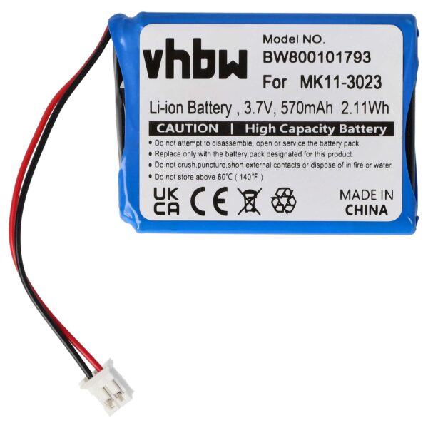 Bateria vhbw para Comando Sony PlayStation (600 mAh, 3.7 V, Li-Ion)