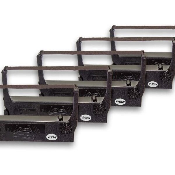 5x Fitas de Tinta vhbw para NCR Dot Matrix, Impressora de Recibos - Preto