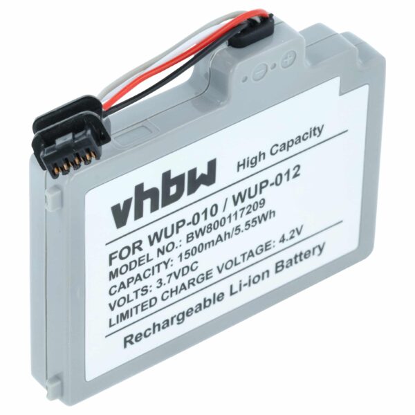 Bateria para Consola vhbw substitui Nintendo WUP-012 - 1500 mAh 3.7 V Li-polymer