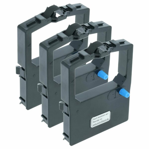 Fita de Tinta Compatível OKI 09002303 para Impressoras Matriciais e Recibos - Pack 3x - Preto