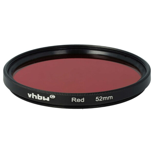 Filtro Vermelho vhbw para Objetivas de Câmara com Rosca de 52 mm