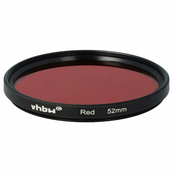 Filtro Vermelho vhbw para Objetivas de Câmara com Rosca de 52 mm