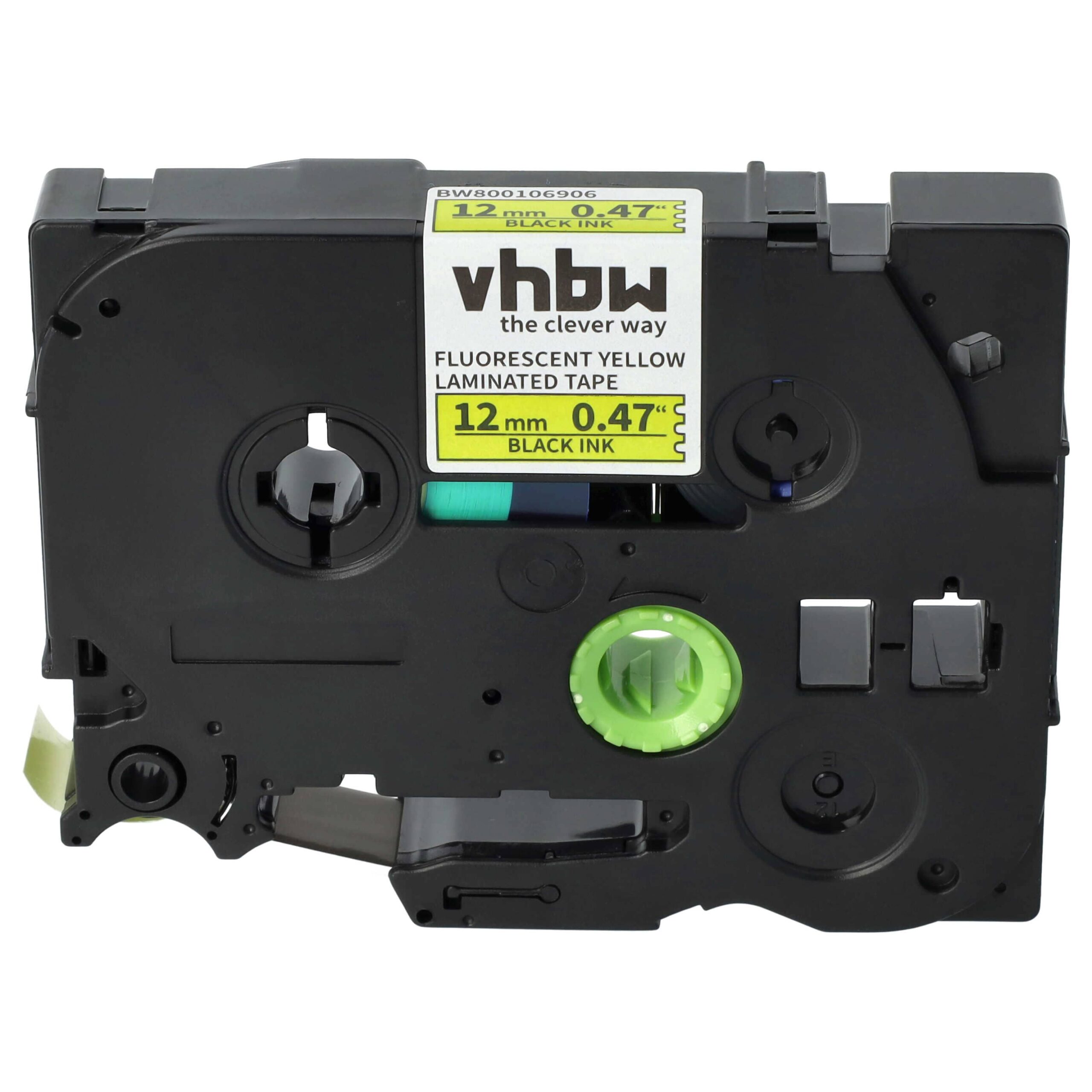 Fita para Impressora de Etiquetas vhbw substitui Brother TZ-C31, TZE-C31 - 12 mm Preto em Amarelo Neão