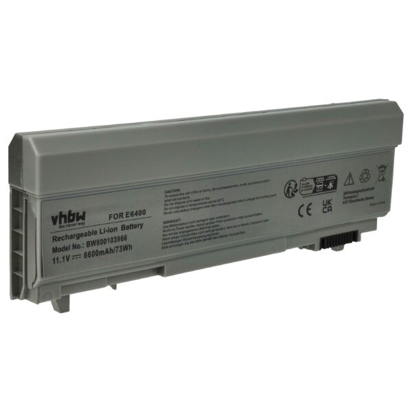 Bateria de Portátil vhbw para Dell E6400, E6500, M4400 - 6600 mAh, 11.1 V