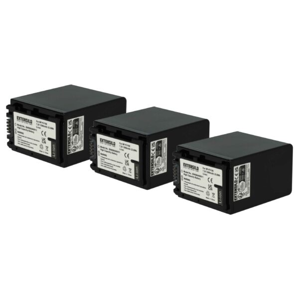 3x Baterias Extensilo 3300mAh para Sony NP-FH100, NP-FV100