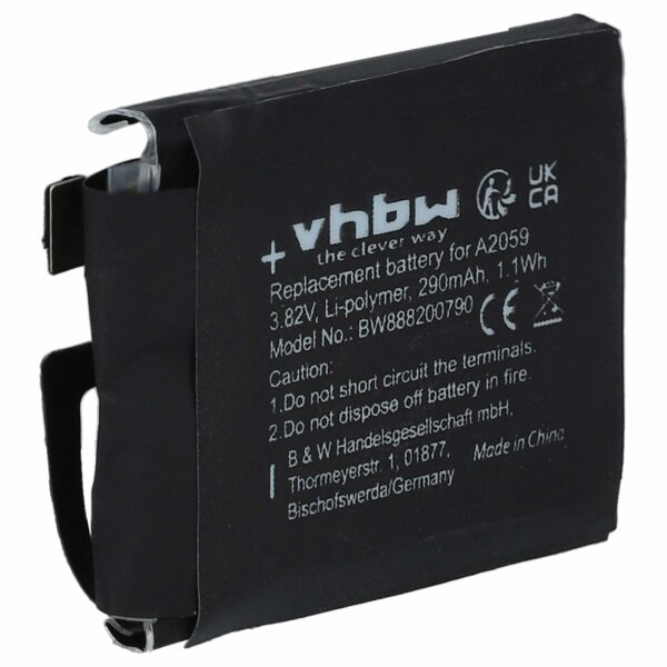 Bateria para Apple Watch A2059 - 290 mAh 3.82 V Li-polymer vhbw