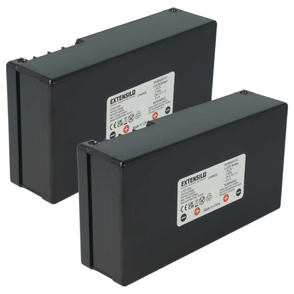 2x Bateria EXTENSILO 6060BA0 - 3400 mAh 25.2 V Li-Ion para Cortadores de Relva