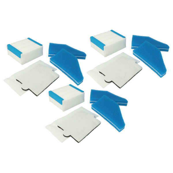 Jogo de 3 Filtros vhbw para Aspiradores Thomas 787276, 787272