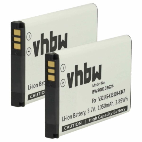 2x Bateria vhbw V30145-K1310K-X447 para Telefone Fixo Siemens DECT - 1050 mAh 3.7 V Li-Ion