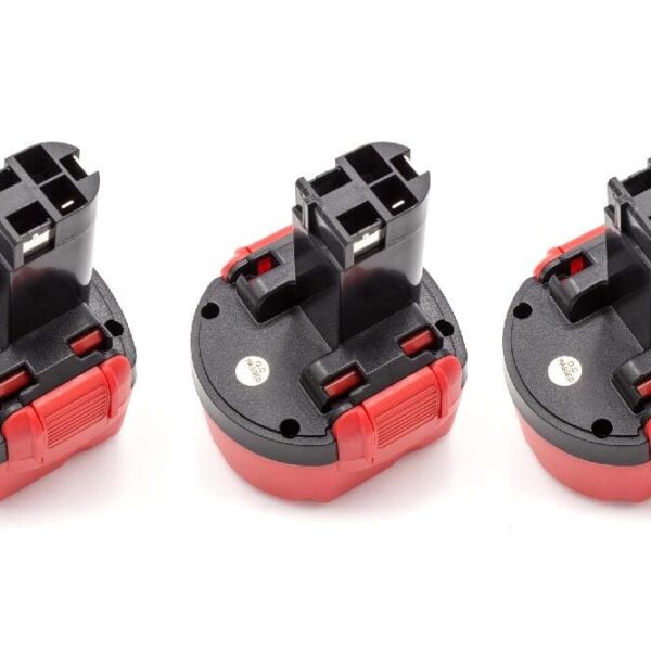3x Bateria compatível Bosch 2 607 335 260, 2 607 001 380 - 1500 mAh, 9.6 V, NiMH vhbw