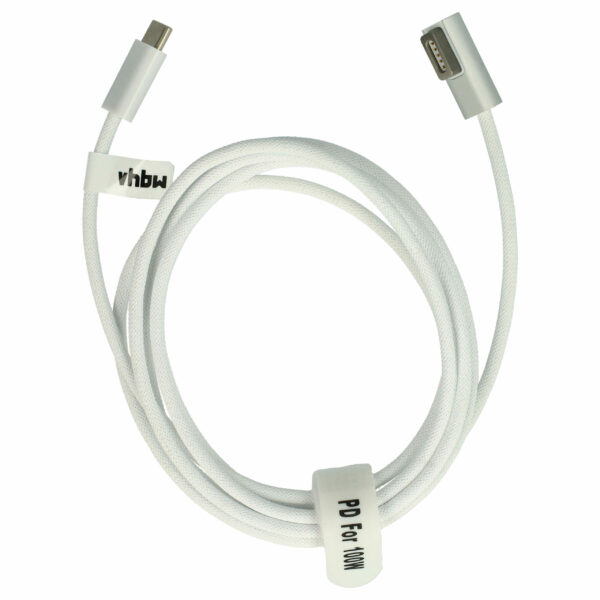 Cabo Adaptador USB Type-C para MagSafe 1 vhbw - Compatível com Apple (100 W, Nylon, L-shaped)
